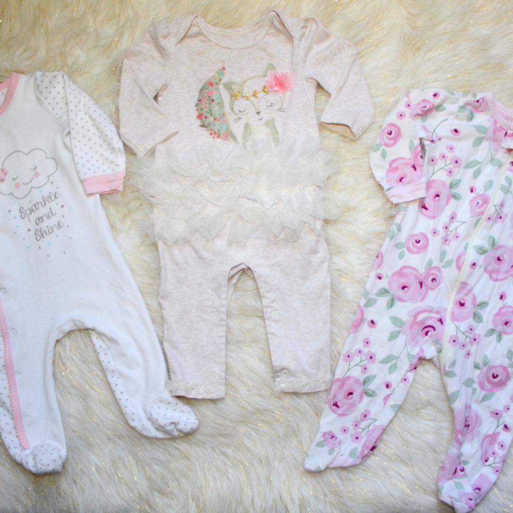 Baby girl footies